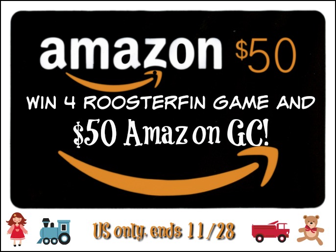 set by roosterfin games and $50 amazon gift card the giveaway is
