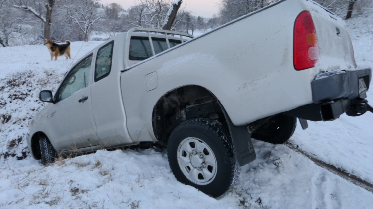 truck in snow