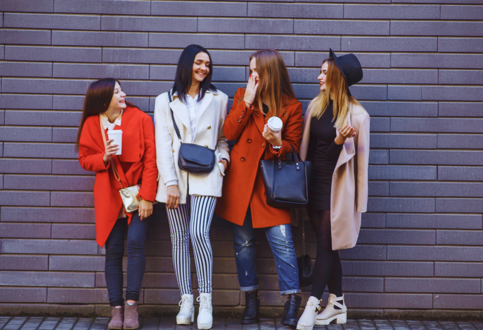 ladies in trendy fashion
