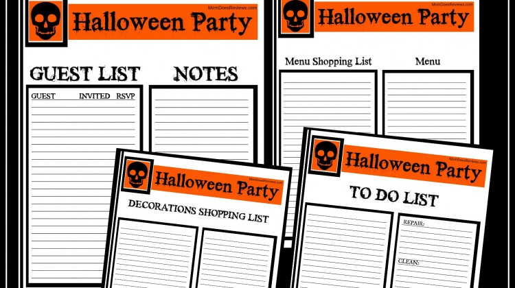 Free Halloween Party Printables from Mom Does Reviews | Free Halloween Party Planning Sheets #MomDoesReviews