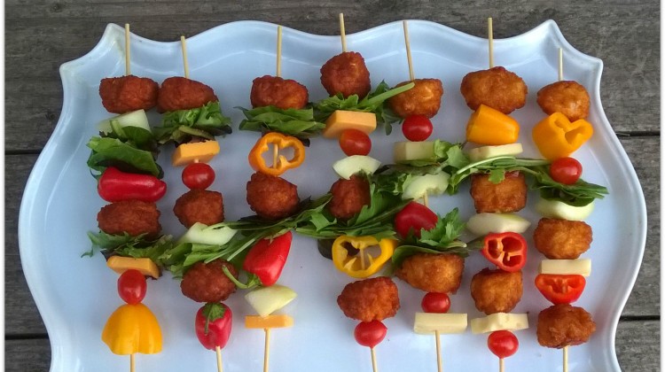 Buffalo Salad Kabobs