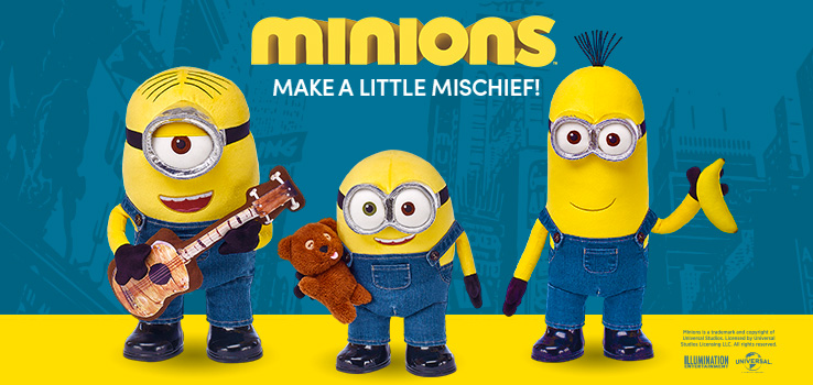 Minions are at Build-a-Bear Workshop online and in the store!