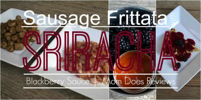 Sausage Frittata with Sriracha Blackberry Sauce