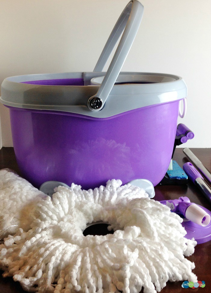 Ohuhu Easy Wring Spin Mop and Bucket System (1)