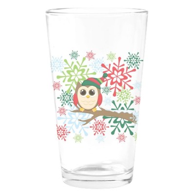 Christmas/Snowflake Owl Glass #Giftidea #Christmas