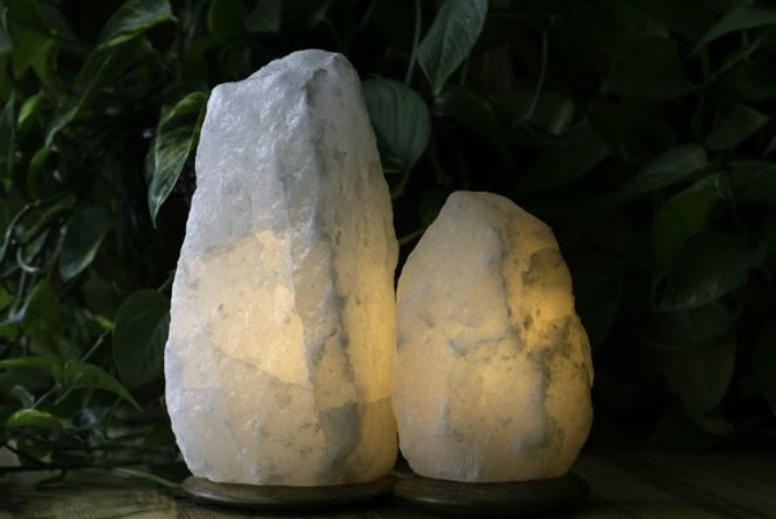 White salt lamps
