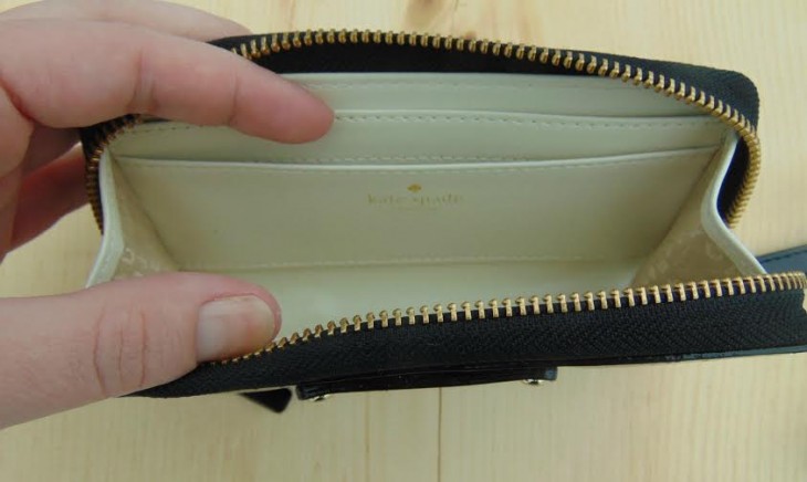 kate spade wallet inside