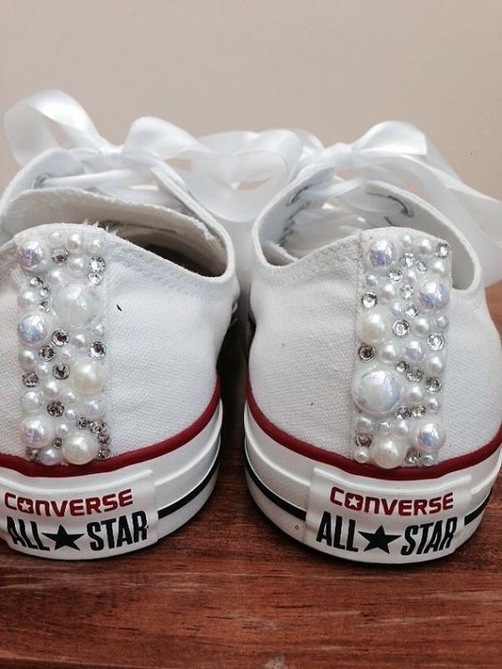 pearls on shoes