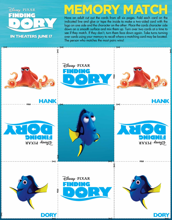 Finding Dory Match Game