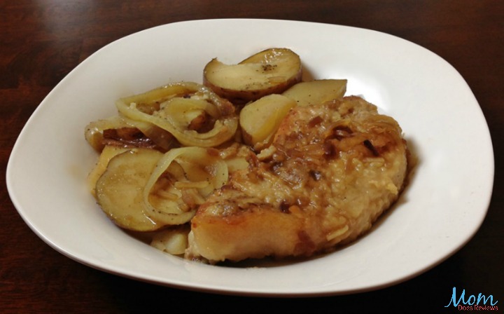Pork Chop and Potato Bake plated