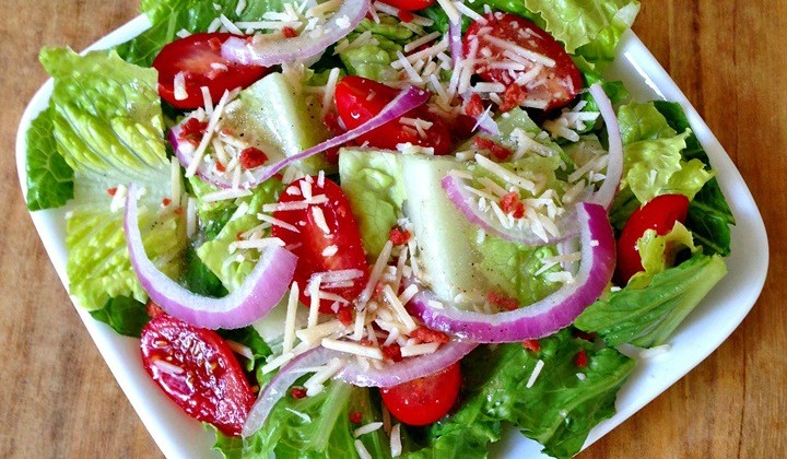 Romaine Salad with Caesar Vinaigrette Dressing