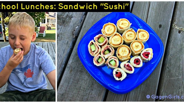 Sandwich Sushi, Day 2 #12Daysof School Lunch