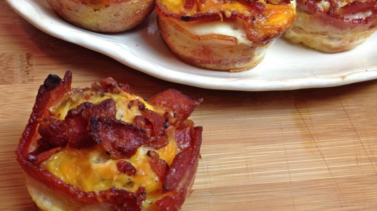 Bacon Wrapped Egg and Cheese Muffin Cups Recipe