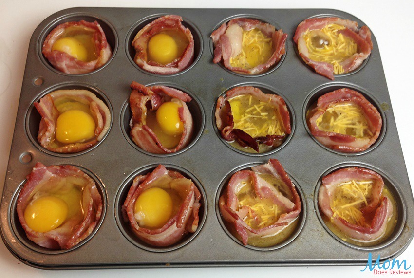 Bacon Wrapped Egg and Cheese Muffin Cups process