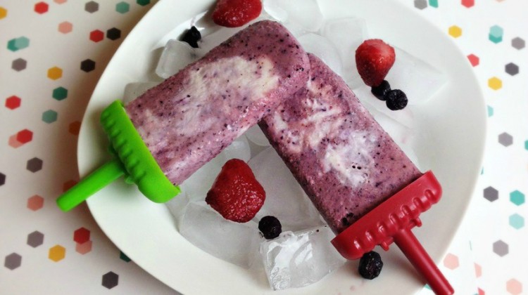 Mixed Berry Ice Pops with Greek Yogurt Recipe