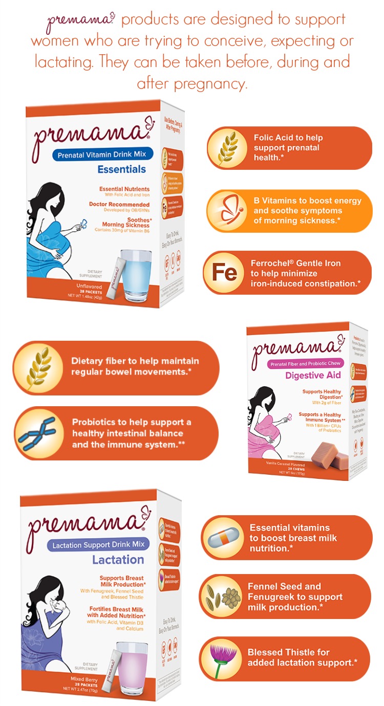 Use Premama Before, During, and After Pregnancy!