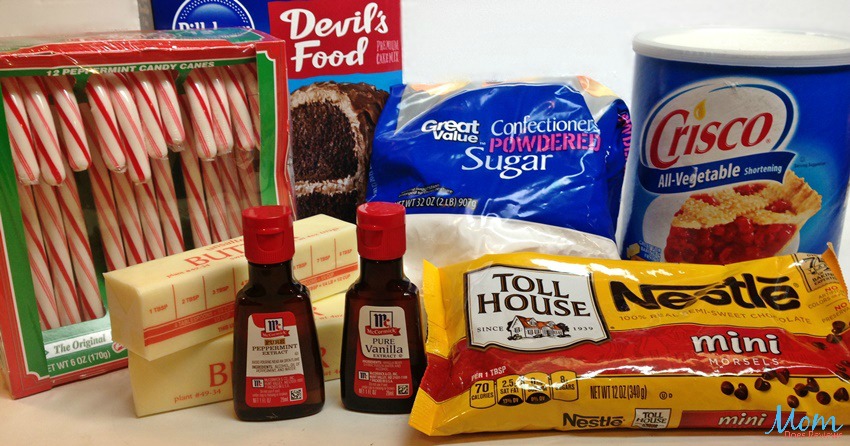 Chocolate Peppermint Cupcake ingredients