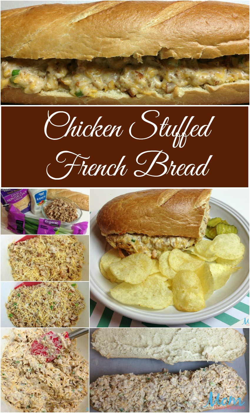 Cheesy Chicken Stuffed French Bread