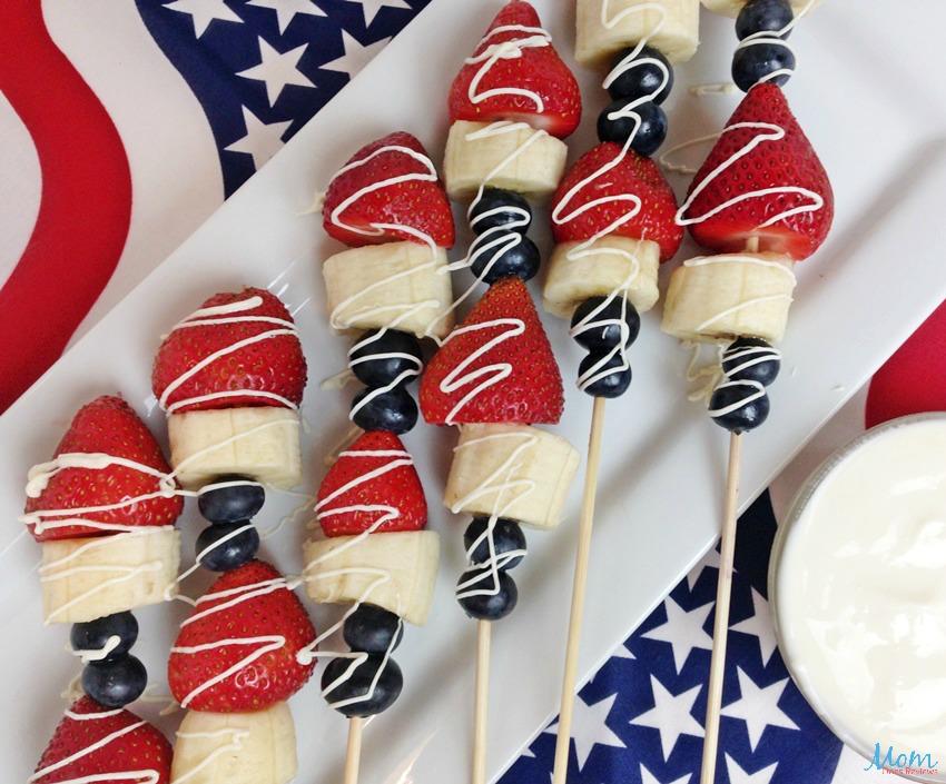 Red, White, & Blue Fruit Skewers