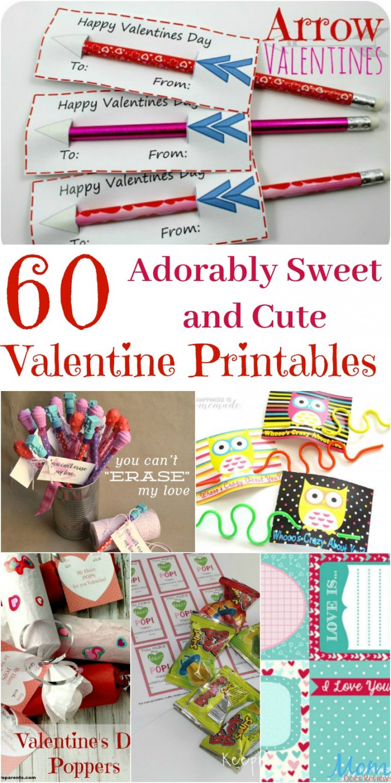 60 Adorably Sweet and Cute Valentine Printables #Sweet2018 - Mom Does ...