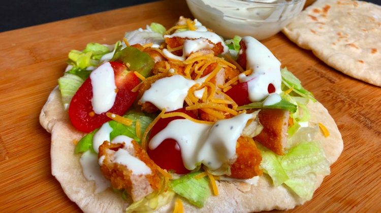 Easy Homemade Flatbread Chicken Salad Tostadas
