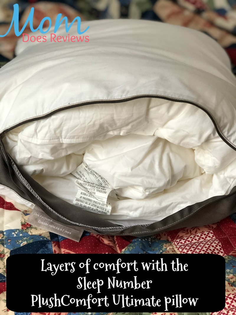 sleep number plushcomfort pillow 3 layers