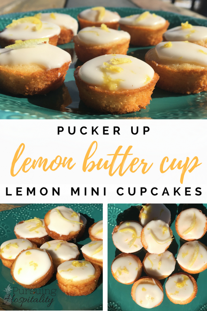 Pucker Up Lemon Mini Cupcakes #ValentinesSweets