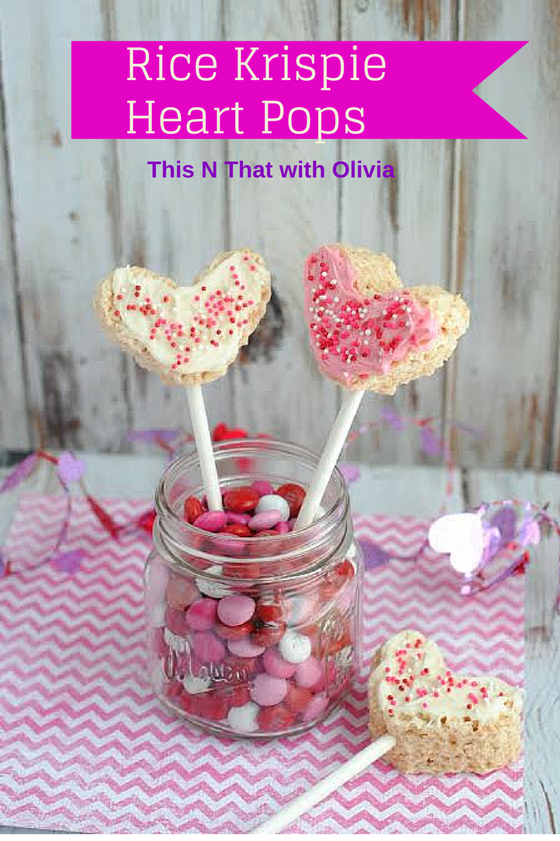 Rice Krispie Heart Pops #ValentinesSweets