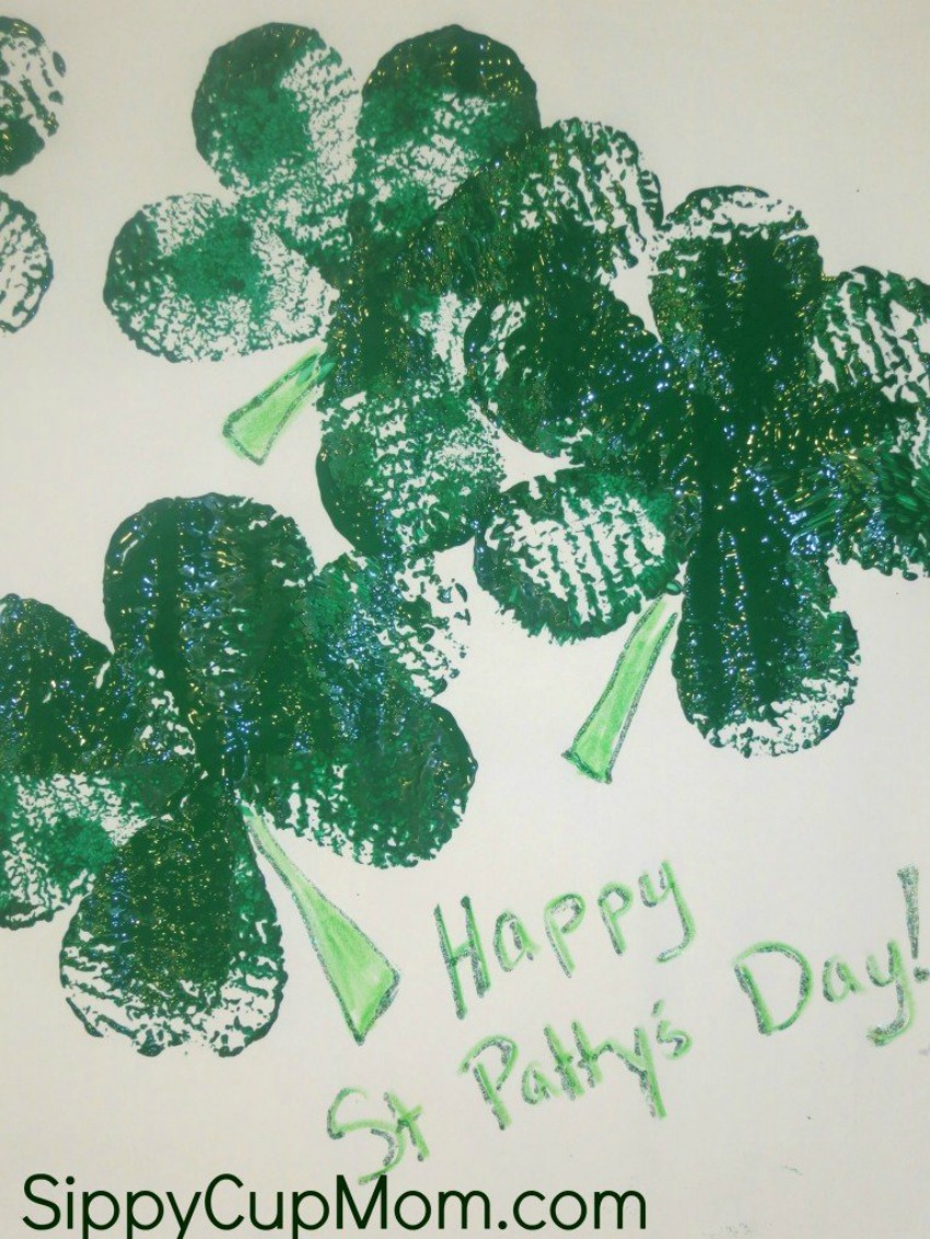St. Patrick’s Day Shamrock Preschool Craft