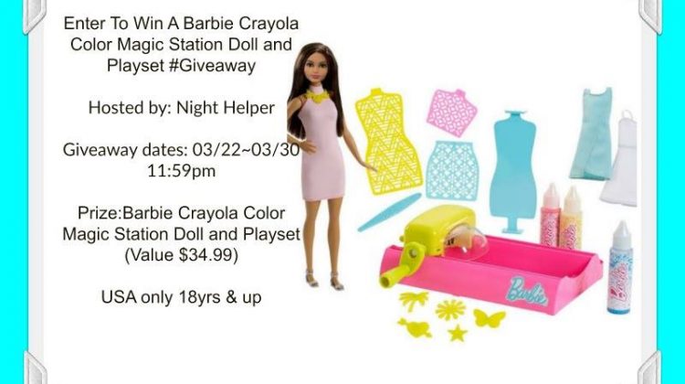 Win Barbie Crayola playset