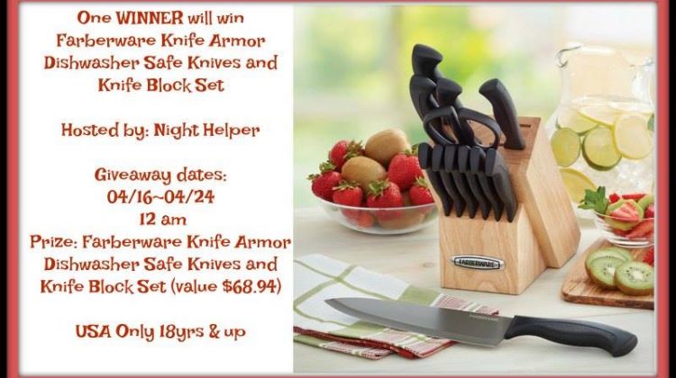 Farberware Knife Armor Dishwasher Safe Knives and Knife Block Set (value $68.94)