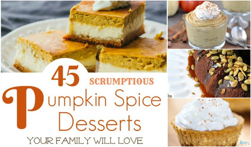 45 Scrumptious Pumpkin Spice Desserts Your Family Will Love horizontal