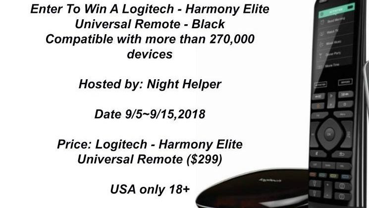 win a Harmony Elite Universal Remote