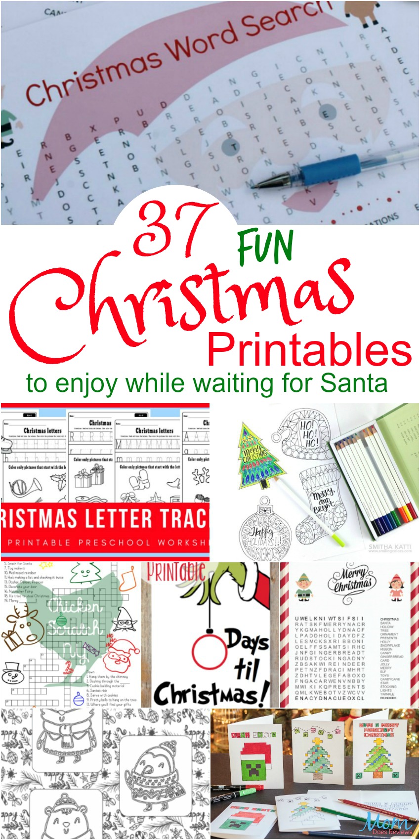 37 Fun Christmas Printables to Enjoy While Waiting on Santa