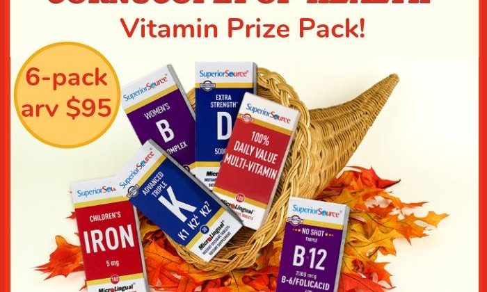 Cornucopia of Health Vitamin Prize Pack (6-pack, arv $95)