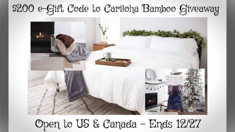 #Win a $200 Gift Card to Cariloha Bamboo US/CAN ends 12/27