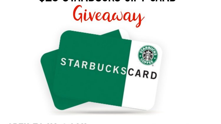 Power up in the New YEar $25 Starbucks GC Giveaway