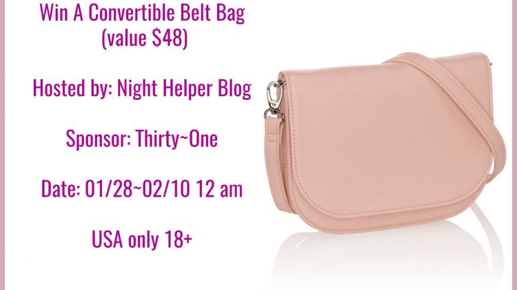 #Win a Convertible Belt Bag from Thirty-One US ends 2/9