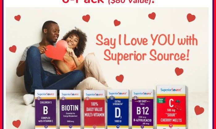Say "I Love YOU" with Superior Source Vitamins ($80 Value) #SuperiorSource US, ends 3/2