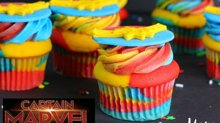 Captain Marvel Cupcakes!