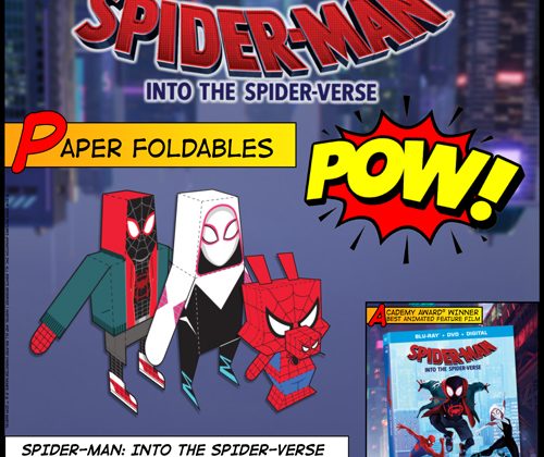 Fun Activity Button - Spider-Man: Into the Spider-Verse Paper Foldables