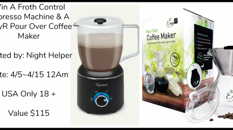 #Win A Froth Capresso Machine & A EasyR Pour Over Coffee - US, ends 4/14