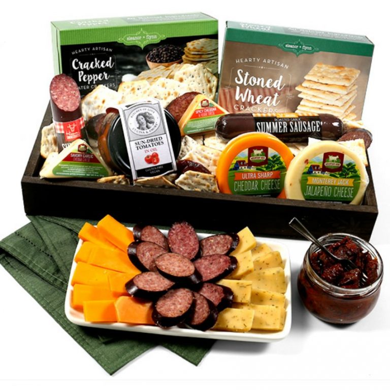A Gourmet Meat & Cheese Sampler from GourmetGiftBaskets.com makes the ...