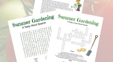 Summer Gardening Printable Game Set for Kids! #Printables