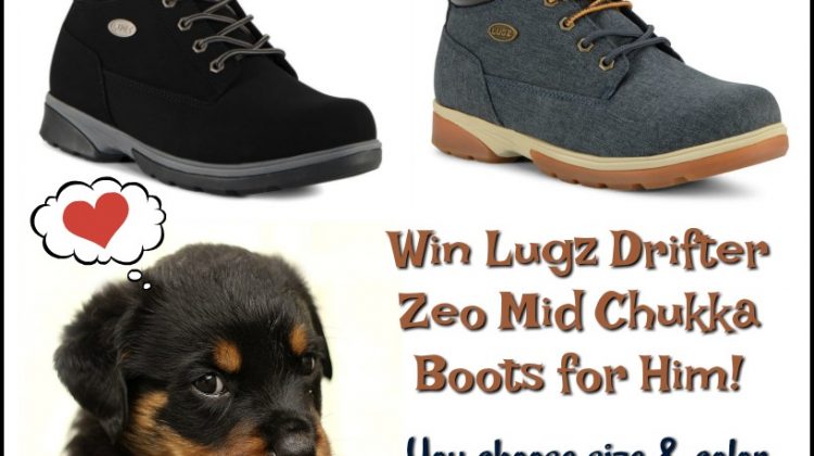 #Win Lugz Drifter Zeo Mid Chukka Boots - Fashionable Footwear for Him! US, ends 6/20 #MDRSummerFun