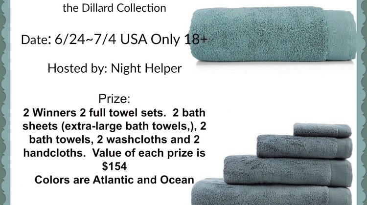 2 #Winners each Win a set of Noble Excellence MicroCotton® Elite Bath Towels!