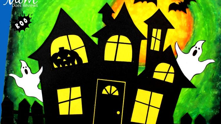 Easy Halloween Pastel Oil Haunted House