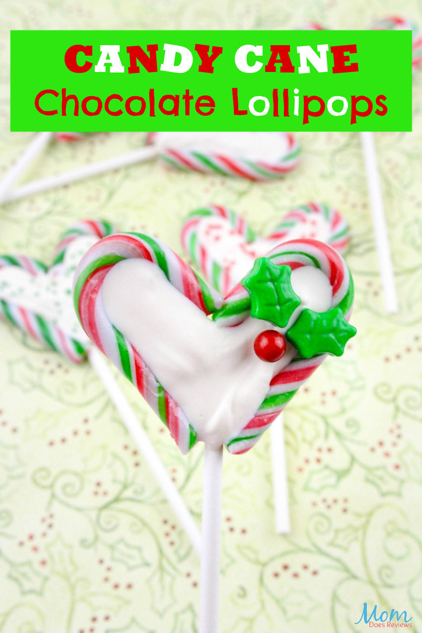 Candy Cane Chocolate Lollipops #Recipe #christmas #sweets