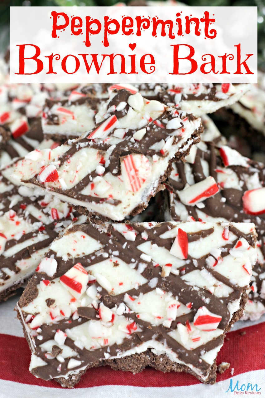 Peppermint Brownie Bark Recipe #desserts #sweets #peppermint