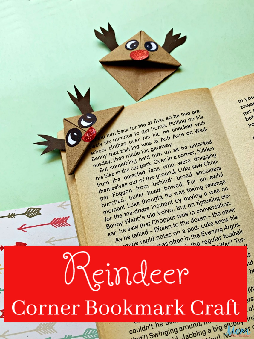 Reindeer Corner Bookmark Craft for Kids #easycraft #christmas #diy